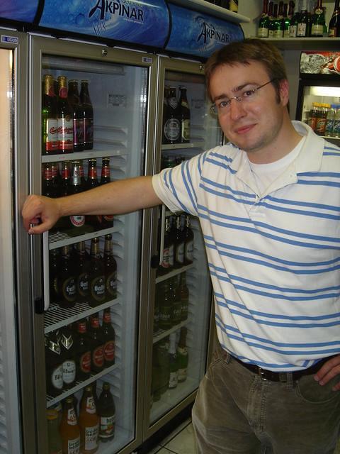 Anders in Kiosk on Alter Markt in Cologne, May 21, 2007
