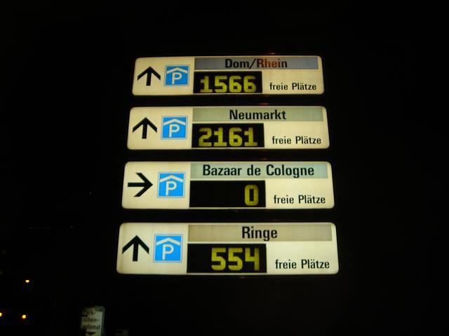 Available Parking Space Sign in Cologne, May 29, 2007