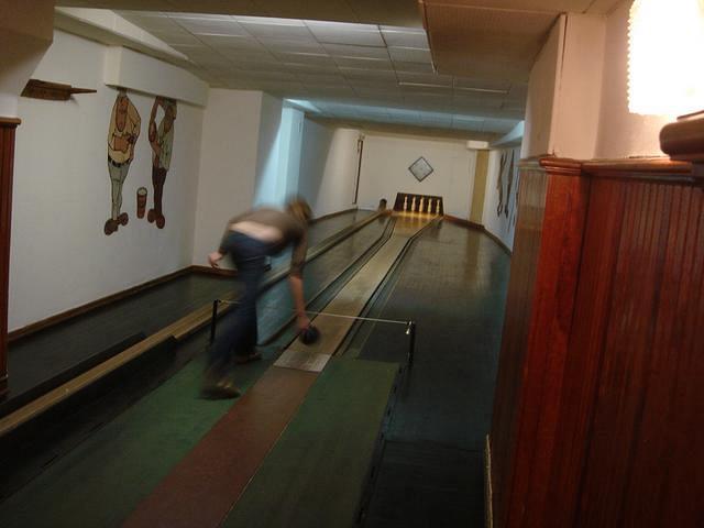 Britta in Bowling Bar in Cologne, May 29, 2007