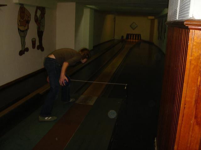 Britta in Bowling Bar in Cologne, May 29, 2007