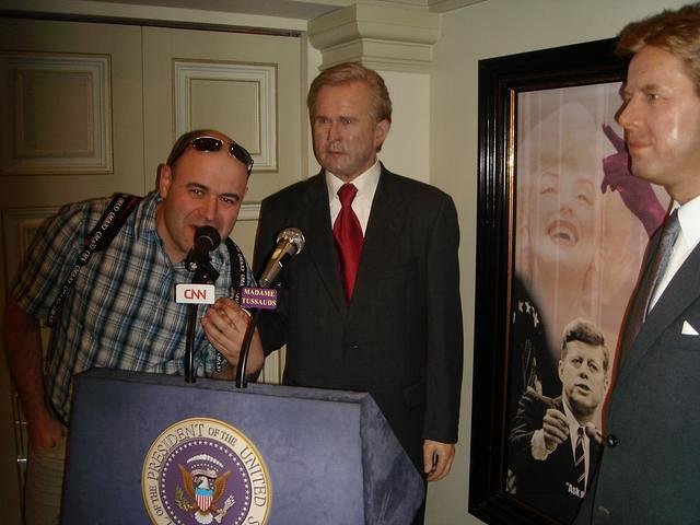 Bush in Madam Tussaud Museum in Amsterdam, May 19, 2007