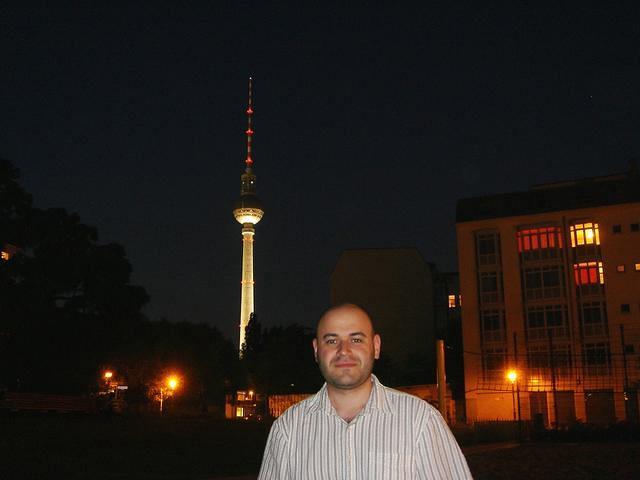 I am with Fernsehturm behind in Berlin, June 9, 2007