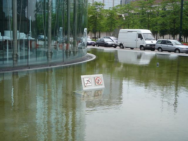 Pond Near Belgium Phone Company in Brussels, May 20, 2007