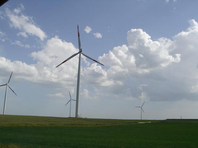 Wind Turbines on the way from Cologne to Munich, May 26, 2007