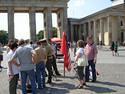 Soviet and US Military Dressed Personnel Behind Brandenburger Tor in Berlin, June 9, 2007